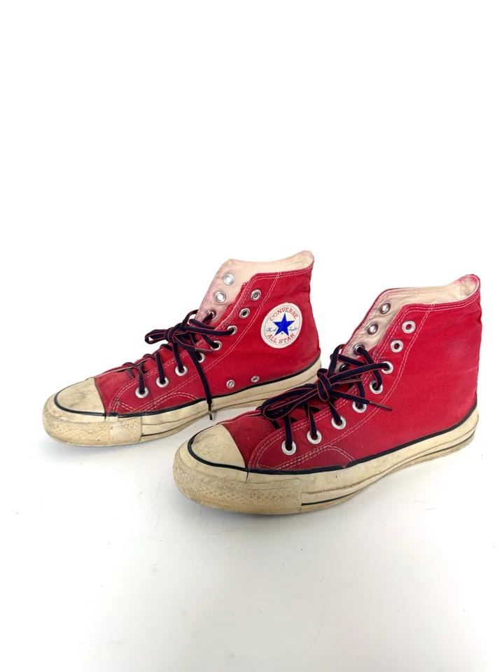 Zapatillas deportivas Chuck Taylor rojas vintage años 70/80 Converse hechas en EE. UU. Foto 1 de 4