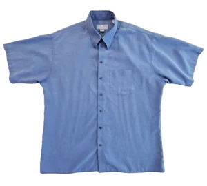 Kenneth Cole Reaction Men's Chambray Casual Dress Shirt Size XL 17 1/2 EUC LN - Picture 1 of 13