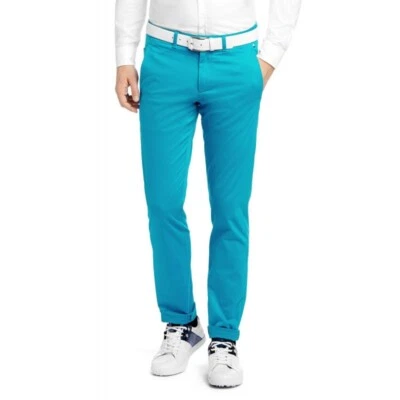 Nuevo Hugo Boss Hombre Elástico Azul Golf Pro Pantalones Pantalones Club HAKAN Mediano 32R 48 Foto 1 de 4