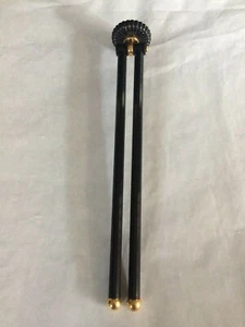 INDA FIORELLA ART.F2315/2 P. ASCIUGAMANI DOPPIO,NERO CON FINITURE OTTONE LUCIDO - Picture 1 of 1