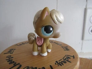 Littlest Pet Shop LPS Golden Tail Caballo Pony #405 Rosa Sillín Ojos Verdes - Imagen 1 de 5