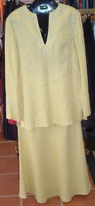 ESCADA LIME GREEN LINEN SUIT 2 PC DRESS 36 $975 LUX!!! - Picture 1 of 1