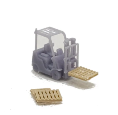 WPD N Gauge Forklift and Pallet Set Model Railway Scenery