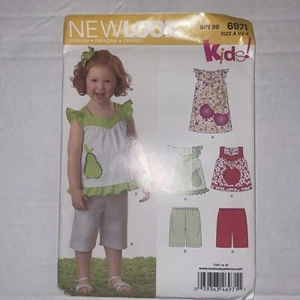 New Look Toddlers' Dress, Tops & Shorts W/ Fruit Appliques Sz 1/2-4 UNCUT # 6971 - Picture 1 of 7