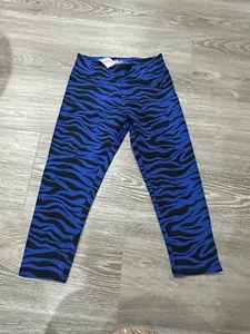 NWT Justice High Waisted  Blue    leggings Size 7 Blue Żebra - Picture 1 of 2