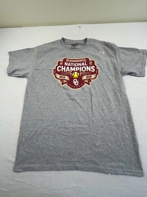 Camisa gris jaspeado XL de campeones nacionales de softbol Oklahoma Sooners 2022 para mujer Foto 1 de 4