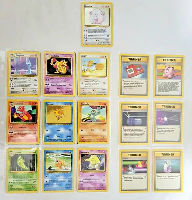Vintage Pokémon Cards Lot (23): WOTC Base Set (German) - Chansey Holo, Dragonir - Image 1 of 4