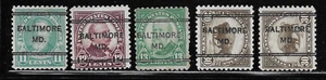 Maryland Precancels - Baltimore 243 - 5 1922 DLEs - Picture 1 of 1