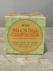 Vintage Avon Melon Ball Gästeseifen Cantaloupe Form Seifenhalter - Bild 1 von 12