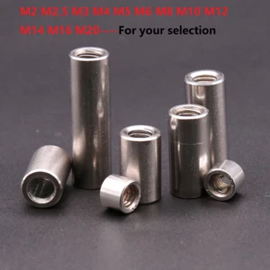 M5 ALL THREAD ROUND CONNECTING NUT THREADED ROD BAR STUD A2 STAINLESS STEEL - Picture 1 of 7