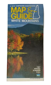 New Hampshire Sightseeing Karte & Reiseführer White Mountains 1987  - Bild 1 von 5
