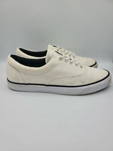 Zapatillas de barco de lona blanca Lands' End para hombre talla 9,5 D - Imagen 1 de 9