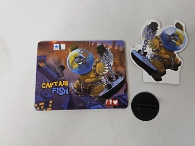 King Of NEW YORK 'Captain Fish' Cardboard Figure/Monster Board Pieces - Image 1 of 3