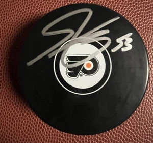 Disco con logotipo de volantes autografiados de Shayne Gostisbehere - JSA - Imagen 1 de 1