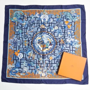 Hermes Scarf Carre 90 Turandot 100% Silk Made in France Authentic Hidaka Natsuno - Picture 1 of 3