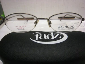 JG HOOK EYEGLASS FRAMES Style HOPE  in BROWN  Sz. 53-19-135-31v   Free  CASE - Picture 1 of 3