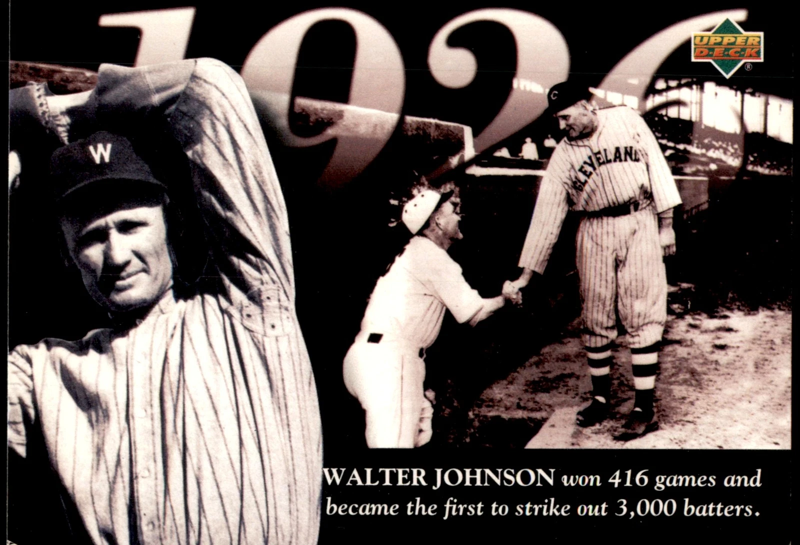 Walter Johnson #109 1994 Upper Deck All-Time Heroes 125th Anniversary