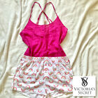 Large Victoria's Secret Sleep Cami Shorts Set Sleepwear Pajama 2 Pc Loungewear
