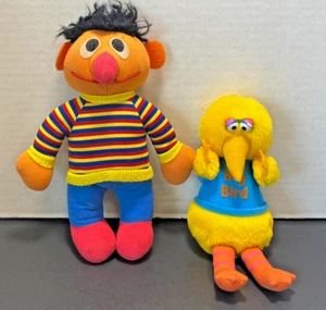 Vintage Sesame Street Plush Ernie & Big Bird Plush Stuffed Animal - Picture 1 of 4