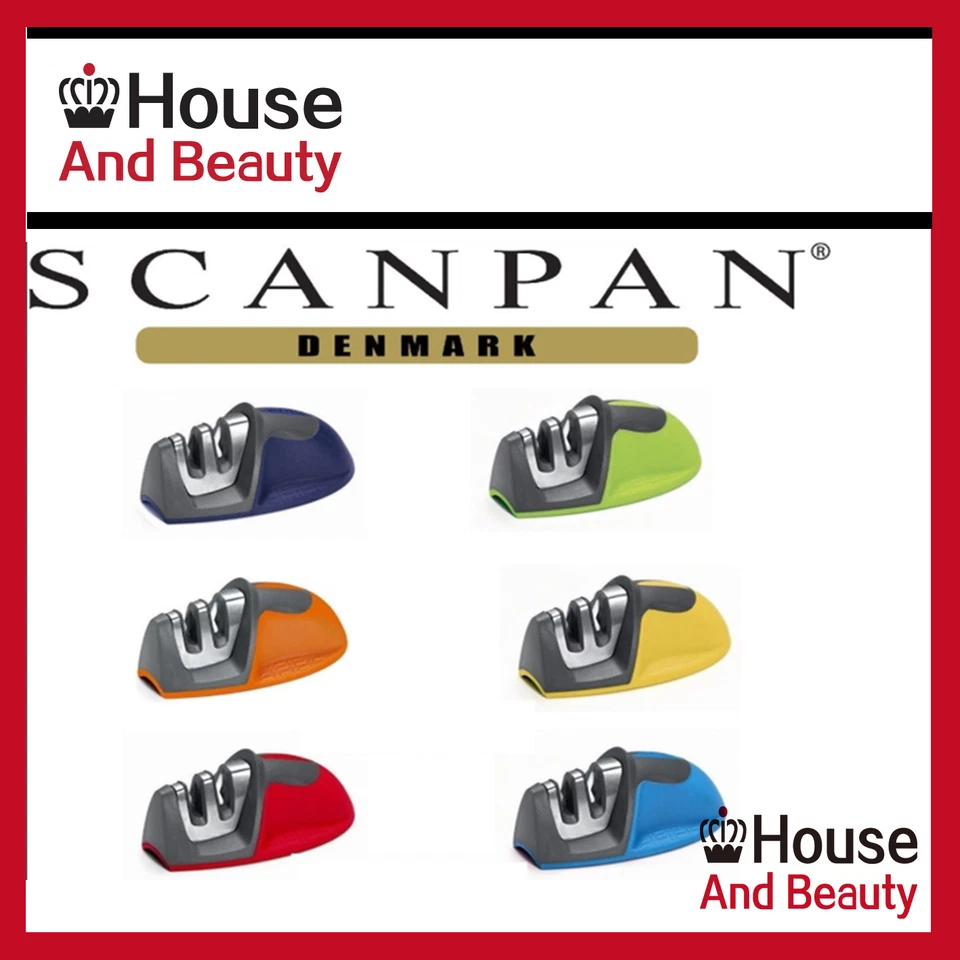 New Scanpan Soft Touch Spectrum Mouse Knife Sharpener Free Shipping Red Blue - Image 1 of 1