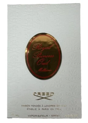 Creed Royal Princess Oud Millesime 2,5 OZ eau de parfum caja vacía bolsa antipolvo cinta Foto 1 de 4