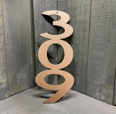 Metal Connected Vertical Address Numbers Funky Art Deco Design Plasma Cut Sign A - Image 1 of 4