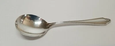 Oneida Silver Georgian Round Soup Spoon Bouillon Community Plate 1912  - Image 1 of 2