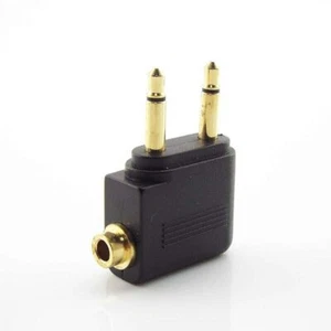 Airplane Flight Headphone Earphone Adapter for 3.5mm Plug Jack Socket Converter - Picture 1 of 5