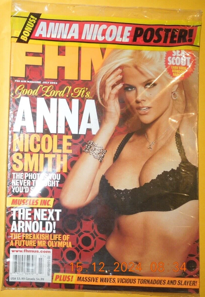 ANNA NICOLE SMITH fhm factory sealed + poster JAY CUTLER Chyna - Image 1 of 2