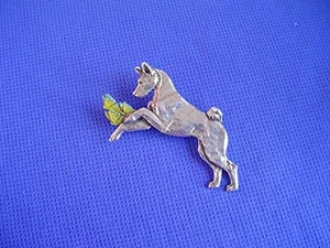 Basenji Pin Schmetterlinge #40i Zinn Windhund Hund Schmuck von Cindy A. Conter - Bild 1 von 1