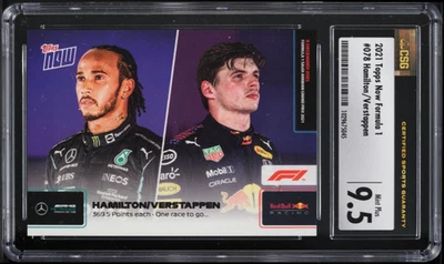 2021 Topps Now Formula 1 F1 Hamilton/Verstappen #78 CSG 9.5 MINT+ - Image 1 of 2