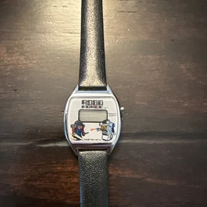 Vintage Bradley Robo Force Robot Character Lcd Quartz Wrist Watch - Picture 1 of 9