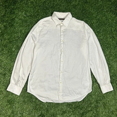 Perry Ellis Mens White Button Up Shirt Classic Fit Cotton Size Large L - Image 1 of 4