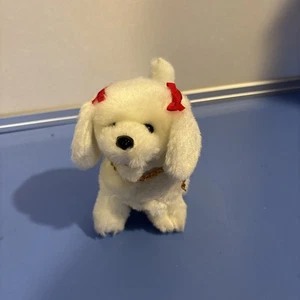 Spielzeug Hund Little Charmy batteriebetrieben Vintage Hund FUNKTIONIERT bellt spazieren wags sitzt a680 - Bild 1 von 8