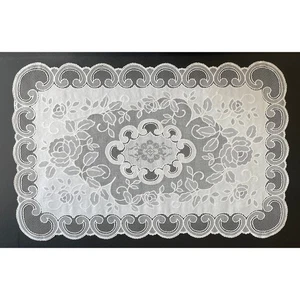 Vintage Tischsets weiße Deckchen Blumen 16er Set Vinyl Spitze Oma CottageCore - Bild 1 von 4