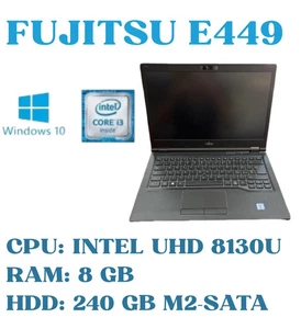 Fujitsu Computer Pc Portatile E449 i3 8+240 Gb Windows 10 Pro 14" - Foto 1 di 5