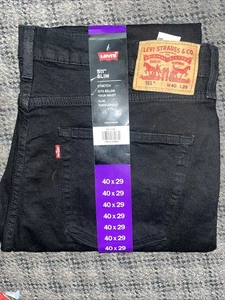 LEVIS 511 Jeans Size 40 x 29 Black Slim Fit Commuter Stretch Denim NWT. - Picture 1 of 3