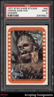 1977 Topps Star Wars Stickers #46 Chewie Aims for Danger! PSA 9 MINT - Image 1 of 2