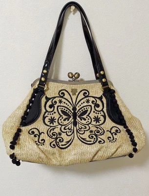 Bolso Bolsa Anna Sui Mariposa Patrón Bordado Foto 1 de 4