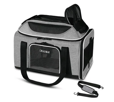 Petskd Top-Expandable Pet Carrier 17x11x9.5 Inches Alaska Airline Approved. - Image 1 of 4