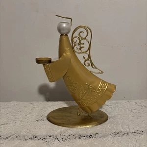 Gold Metal Angel Votive Tea Candle Holder 12.5 X 10 X 5.5 - Picture 1 of 4