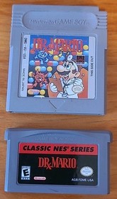 Dr. Mario Classic NES Series (Game Boy Advance) & Dr. Mario (Gameboy), Authentic