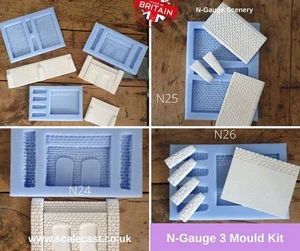 N Gauge Lineside 3 mould kit NK03 - Picture 1 of 6