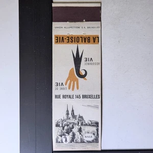 La Baloise-Vie Bruxelles Vintage 1950s Graphic Design Matchbook - Picture 1 of 3