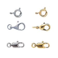 Fermoir Mousqueton de chaine collier bracelet ARGENT ou Plaqué OR NEUF au CHOIX