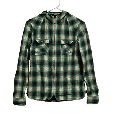 Horny Toad Women's Flannel Hoodie size S Plaid Green - Image 1 of 4