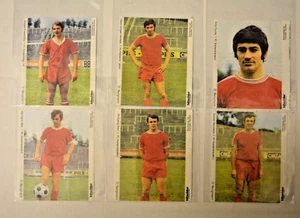 Hitschler Kaugummi Fußball Bundesliga 1972/73-6 Spieler Kaiserslautern ungeklebt - Bild 1 von 2