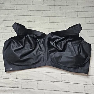 Glamorise MagicLift Wirefree Sports Bra Black Size 50H Full Figure Support - Picture 1 of 8