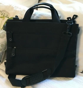 TAKASHIMAYA Black Nylon Business Briefbag Messenger Case-NEW - Picture 1 of 10