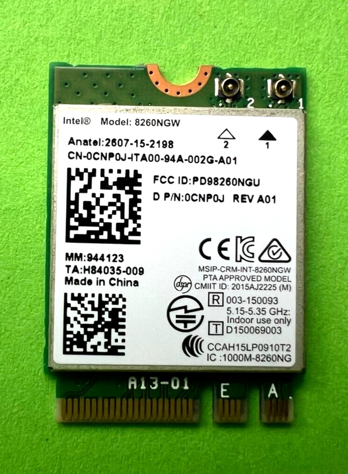 Intel Dual Band Wireless-AC8260 Model:8260NGW 802.11ac 867Mbps M.2 BT 4.2 0CNP0J - Bild 1 von 1
